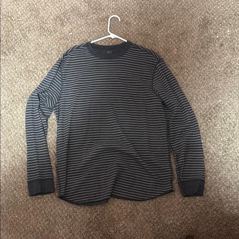 Men's Striped Gray Shirt